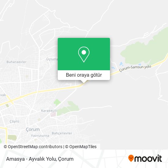 Amasya - Ayvalık Yolu harita