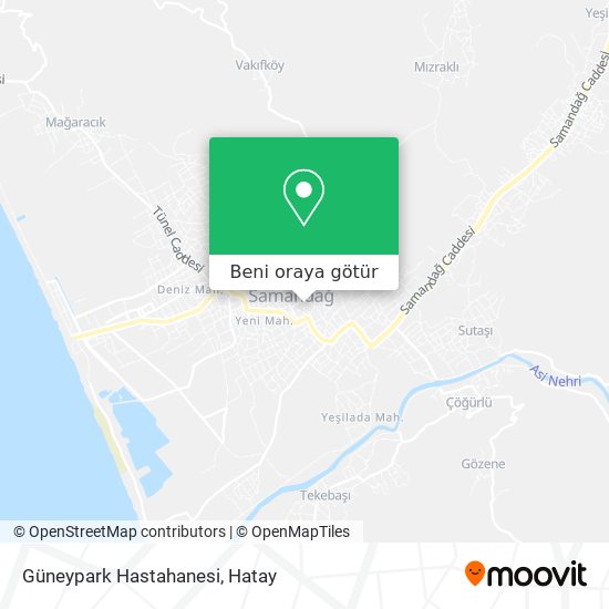 Güneypark Hastahanesi harita
