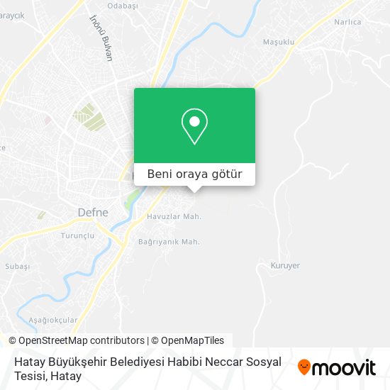 Hatay Büyükşehir Belediyesi Habibi Neccar Sosyal Tesisi harita