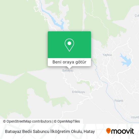 Batıayaz Bedii Sabuncu İlköğretim Okulu harita