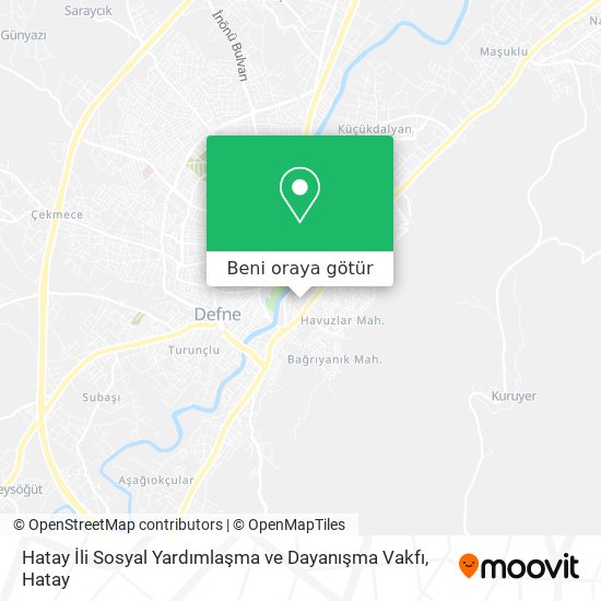 Hatay İli Sosyal Yardımlaşma ve Dayanışma Vakfı harita