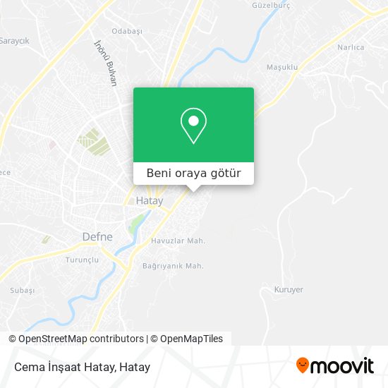 Cema İnşaat Hatay harita