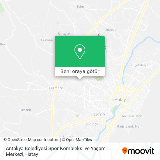Antakya Belediyesi Spor Kompleksi ve Yaşam Merkezi harita