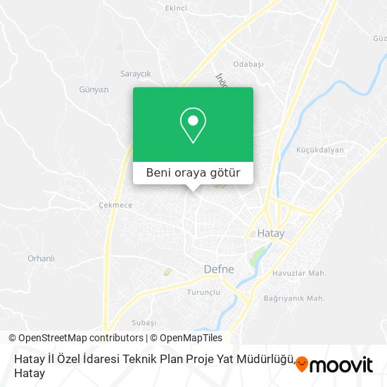 Hatay İl Özel İdaresi Teknik Plan Proje Yat Müdürlüğü harita