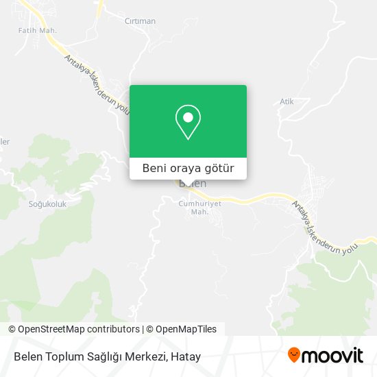 Belen Toplum Sağlığı Merkezi harita