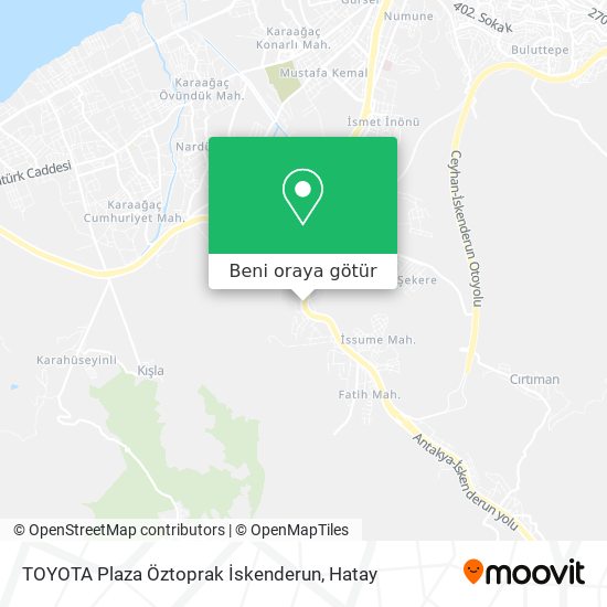 TOYOTA Plaza Öztoprak İskenderun harita