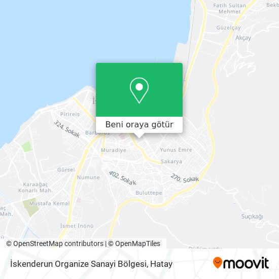 İskenderun Organize Sanayi Bölgesi harita