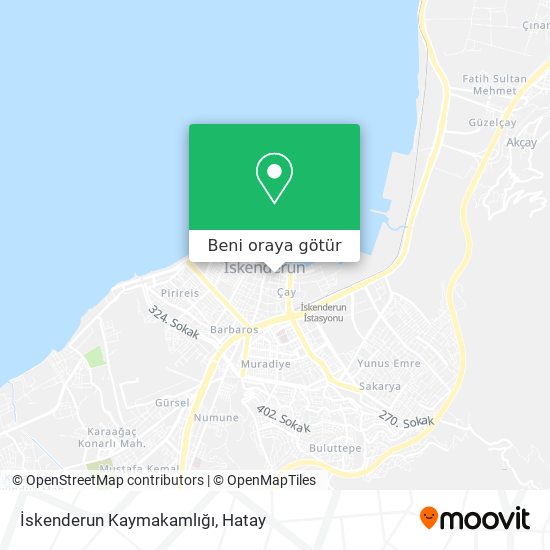 İskenderun Kaymakamlığı harita