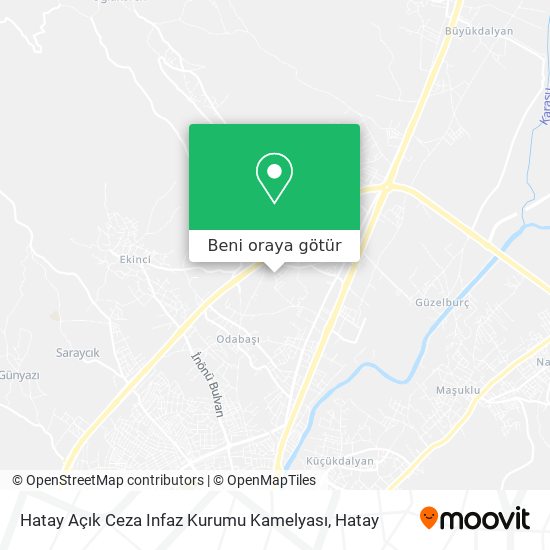 Hatay Açık Ceza Infaz Kurumu Kamelyası harita