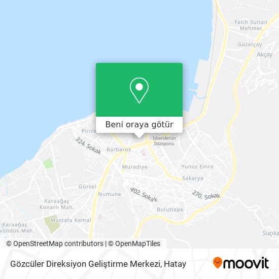 Gözcüler Direksiyon Geliştirme Merkezi harita