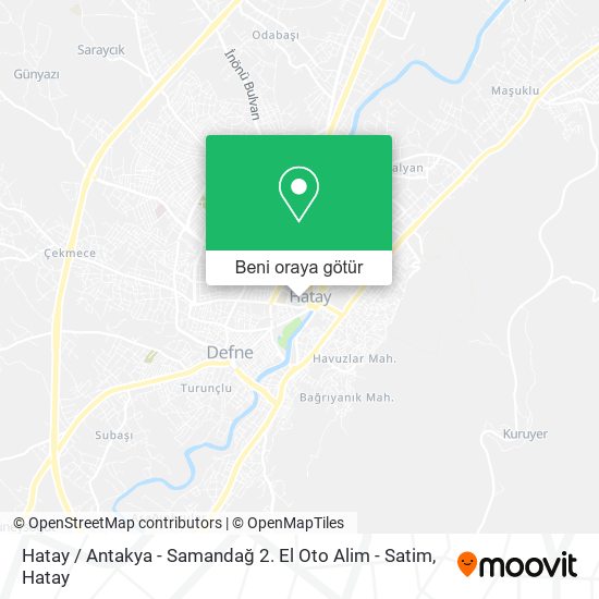 Hatay / Antakya - Samandağ 2. El Oto Alim - Satim harita