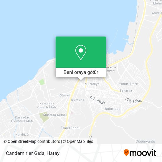 Candemirler Gıda harita