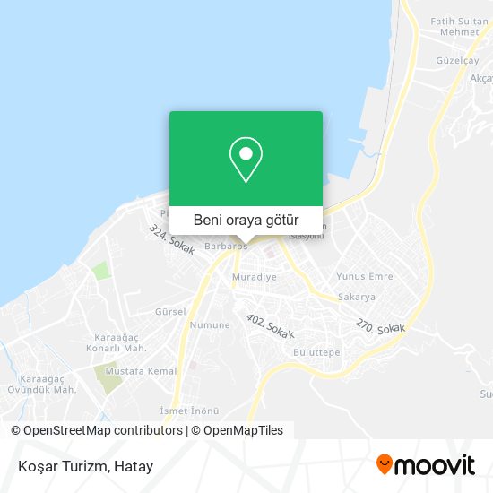 Koşar Turizm harita