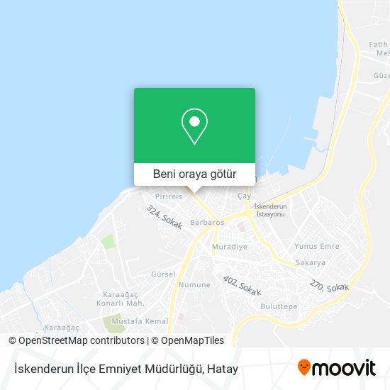 İskenderun İlçe Emniyet Müdürlüğü harita