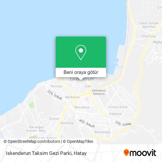 Iskenderun Taksim Gezi Parki harita