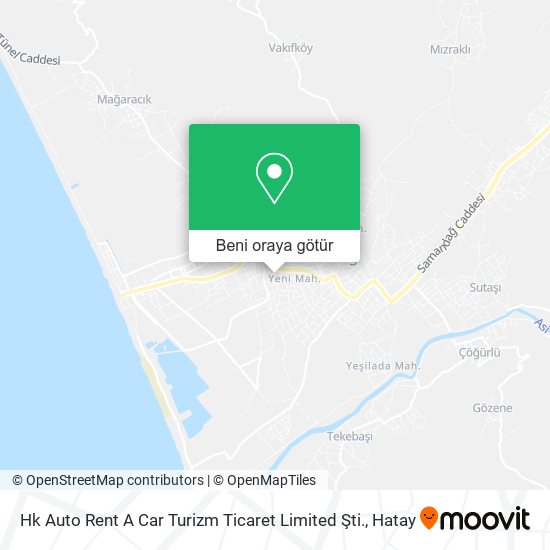 Hk Auto Rent A Car Turizm Ticaret Limited Şti. harita