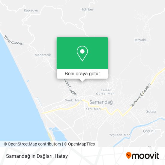 Samandağ in Dağları harita