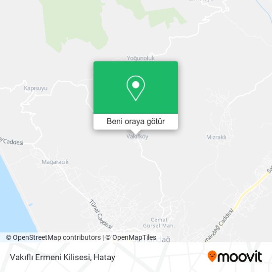 Vakıflı Ermeni Kilisesi harita
