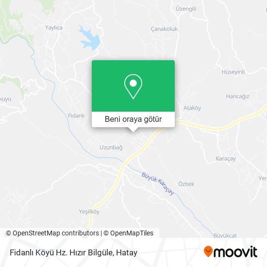 Fidanlı Köyü Hz. Hızır Bilgüle harita