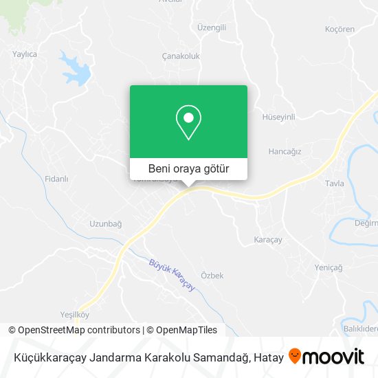 Küçükkaraçay Jandarma Karakolu Samandağ harita