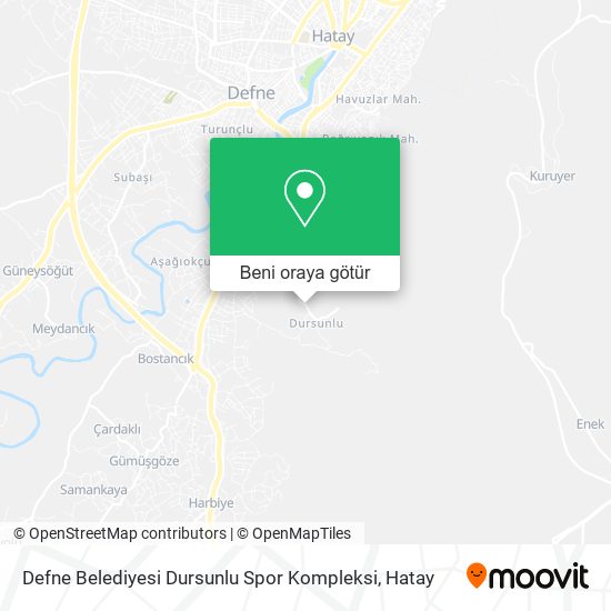 Defne Belediyesi Dursunlu Spor Kompleksi harita