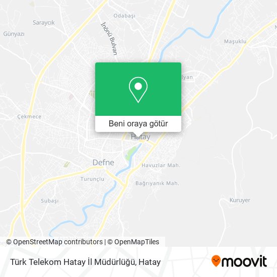 Türk Telekom Hatay İl Müdürlüğü harita