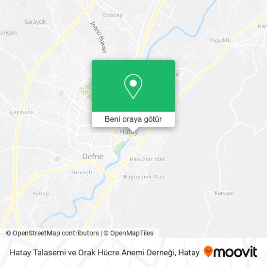Hatay Talasemi ve Orak Hücre Anemi Derneği harita