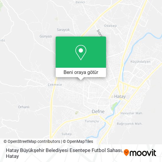 Hatay Büyükşehir Belediyesi Esentepe Futbol Sahası harita