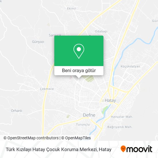 Türk Kızılayı Hatay Çocuk Koruma Merkezi harita