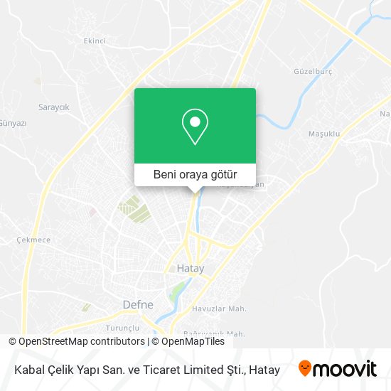 Kabal Çelik Yapı San. ve Ticaret Limited Şti. harita