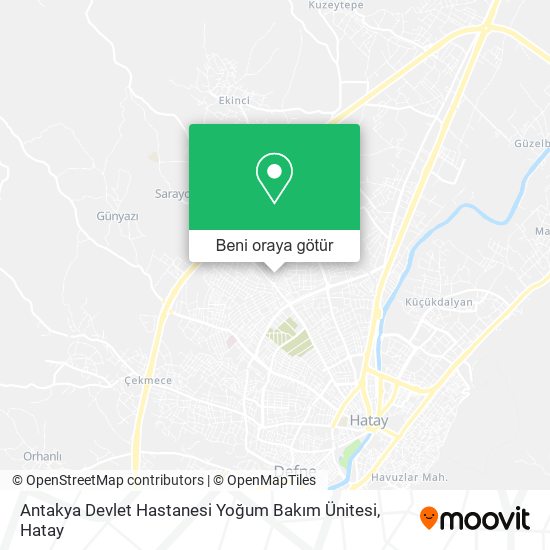 Antakya Devlet Hastanesi Yoğum Bakım Ünitesi harita