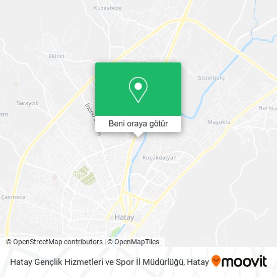 Hatay Gençlik Hizmetleri ve Spor İl Müdürlüğü harita