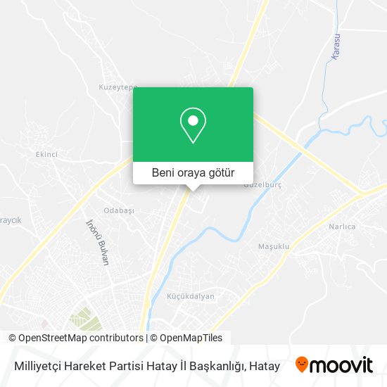Milliyetçi Hareket Partisi Hatay İl Başkanlığı harita