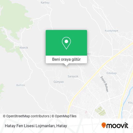Hatay Fen Lisesi Lojmanları harita