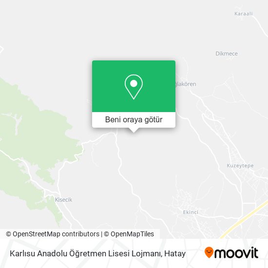Karlısu Anadolu Öğretmen Lisesi Lojmanı harita