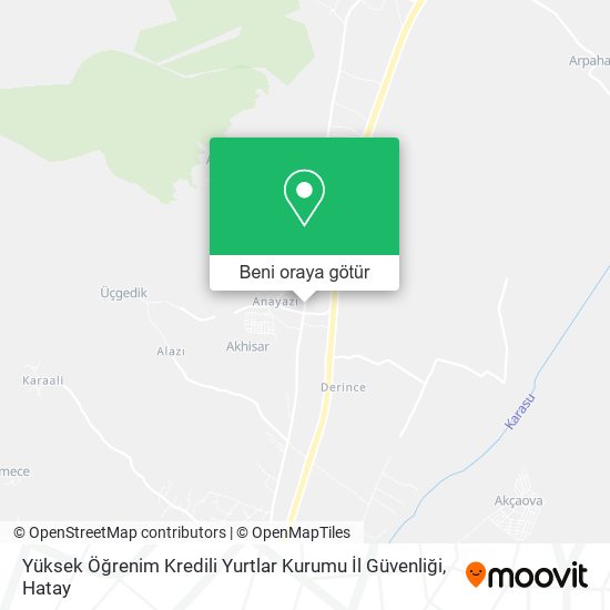 Yüksek Öğrenim Kredili Yurtlar Kurumu İl Güvenliği harita