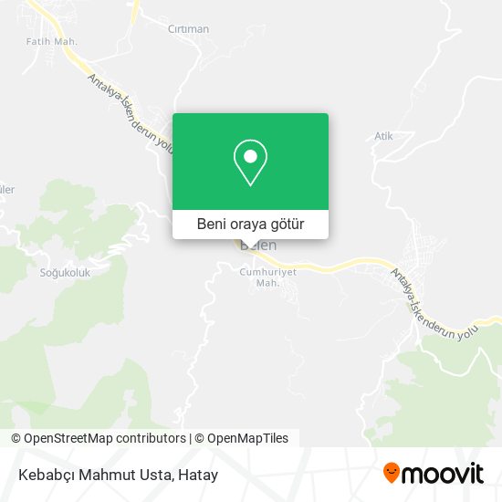 Kebabçı Mahmut Usta harita
