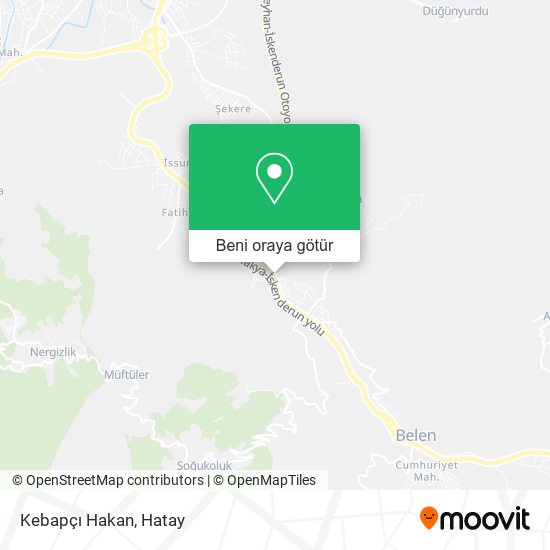 Kebapçı Hakan harita