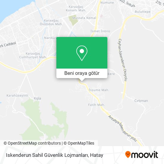 Iskenderun Sahil Güvenlik Lojmanları harita