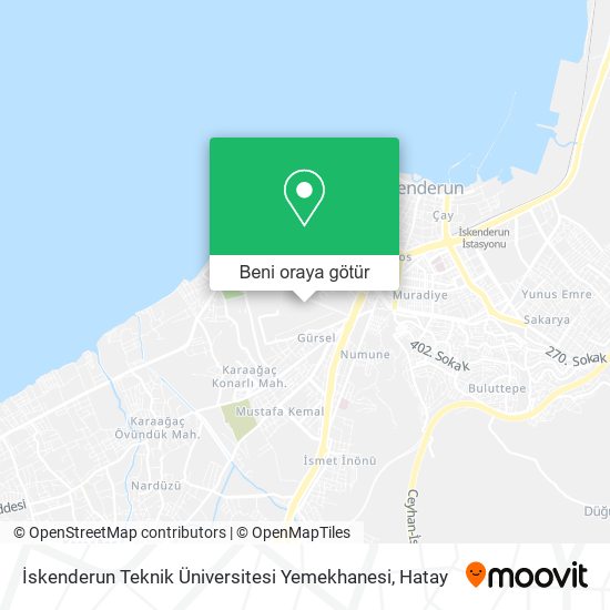 İskenderun Teknik Üniversitesi Yemekhanesi harita
