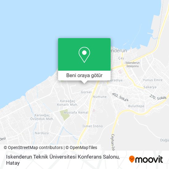 Iskenderun Teknik Üniversitesi Konferans Salonu harita