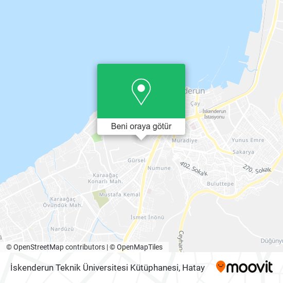 İskenderun Teknik Üniversitesi Kütüphanesi harita