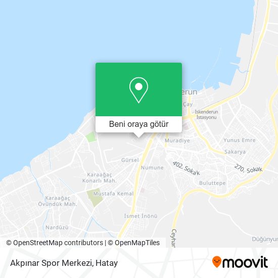 Akpınar Spor Merkezi harita