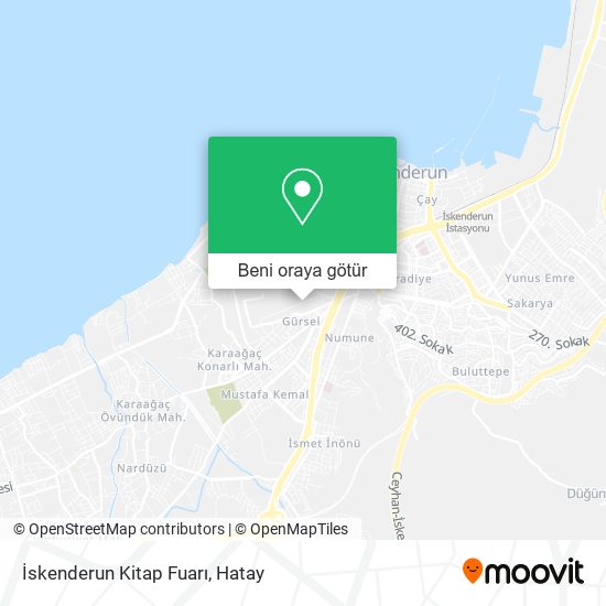 İskenderun Kitap Fuarı harita