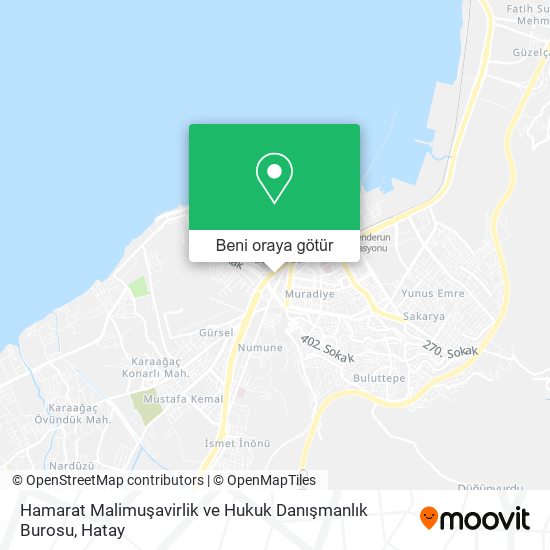 Hamarat Malimuşavirlik ve Hukuk Danışmanlık Burosu harita