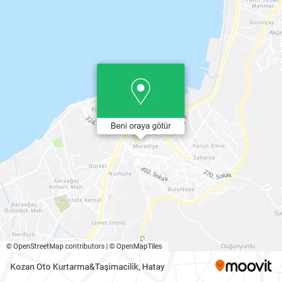Kozan Oto Kurtarma&Taşimacilik harita