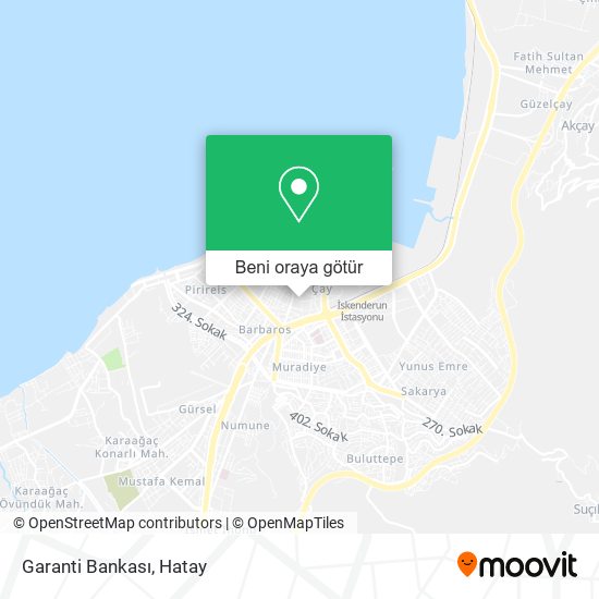 Garanti Bankası harita
