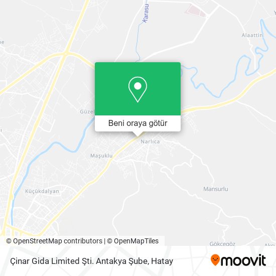 Çinar Gida Limited Şti. Antakya Şube harita