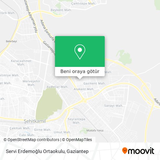 Servi Erdemoğlu Ortaokulu harita