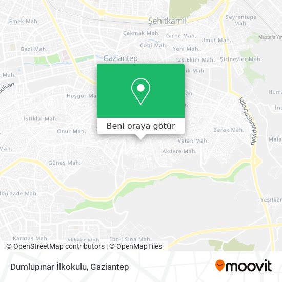Dumlupınar İlkokulu harita